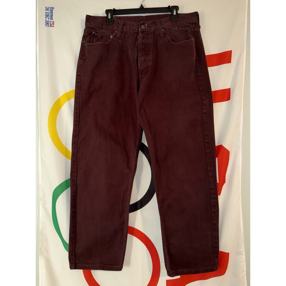 Levi's 501 Jeans Mens 38x32 (35x29) Brown Denim Straight Fit Y2K